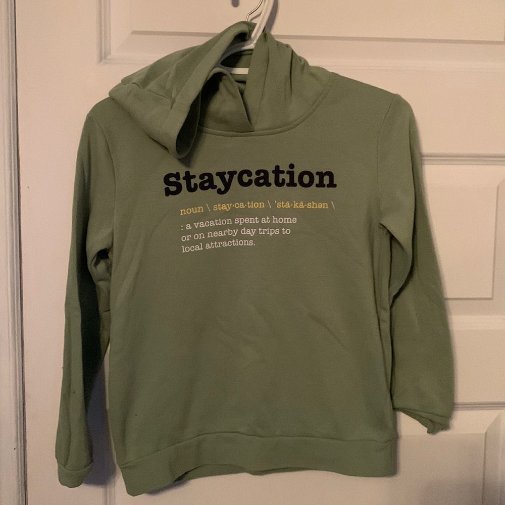 Staycation hoodie - next to new!